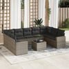 vidaXL Garden Sofa Set Grey