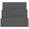 vidaXL Pet Stair Grey 15.7x14.8x13.8" Solid Wood Pine