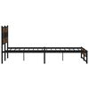vidaXL Bed Frame Smoked Oak Steel, Engineered wood Full Bed Frame
