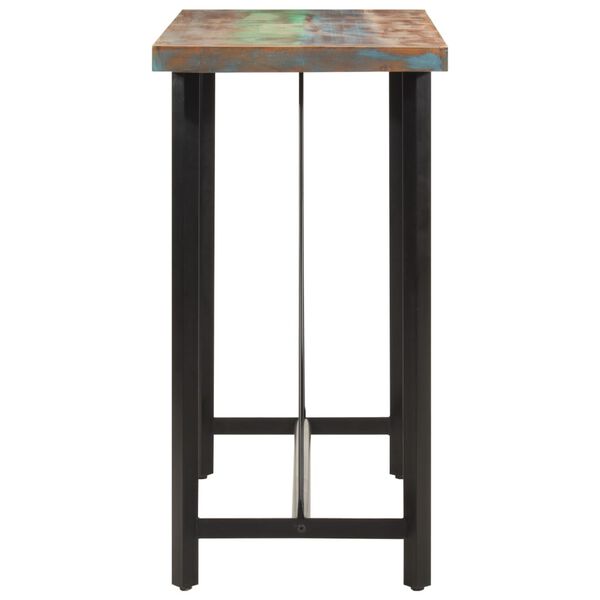 vidaXL Bar Table Multicolor finish Solid reclaimed wood and iron Medium