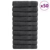 vidaXL Hand Towel Set of 50 Charcoal 100% Cotton 19.7 x 39.4 in