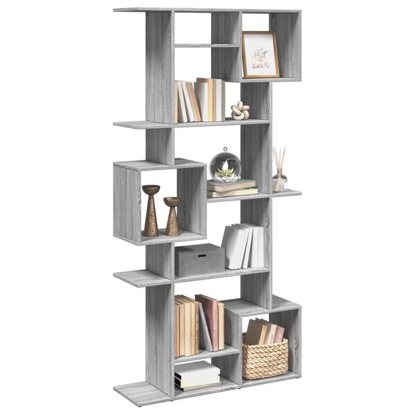 vidaXL Book Cabinet Grey sonoma Engineered wood Tall Book Cabinet
