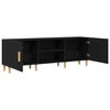 vidaXL TV Cabinet Black Oak 150 x 30 x 50 cm Engineered Wood