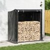 vidaxL Firewood Rack with Rain Cover 200x100x200 cm Galvanised Steel