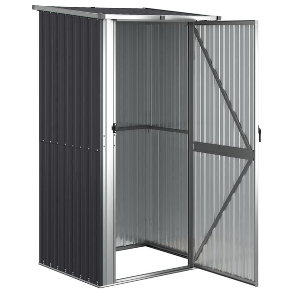 vidaXL Garden Shed Anthracite Galvanized steel 46.7x38.2x82.5 in