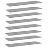 vidaXL Bookshelf Board Set of 8 Concrete grey Engineered wood