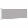 vidaXL Side Awning Grey Polyester with PU coating, powder-coated iron