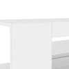 vidaXL TV Cabinet High gloss white Engineered wood 35.4 x 15.4 x 11.8 in