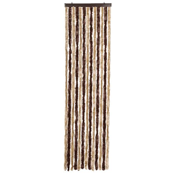 vidaXL Insect Curtain Beige and Light Brown 22.0x78.7" Chenille