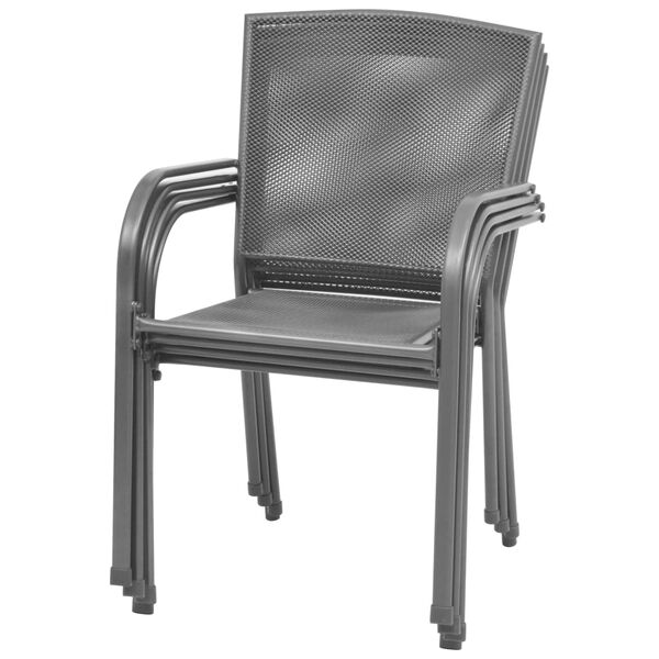 vidaXL Dining Set Anthracite E-coated, powder-coated steel Large