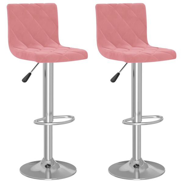 vidaXL Bar Stool Set of 2 Pink