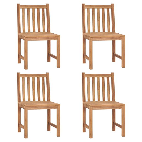vidaXL Garden Chair Set of 4 Teak