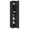 vidaXL Highboard Black 11.8"x16.7"x72.8" Engineered Wood
