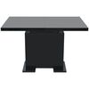 vidaXL Kitchen Table Glossy Black MDF, Steel Extendable Dining Table