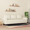 vidaXL 3-seater Sofa Cream Velvet (100% polyester)