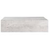vidaXL Drawer Shelf Set of 2 Concrete Gray MDF, Metal Compact