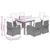 vidaXL Garden Dining Set Grey, Dark Grey