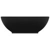 vidaXL Luxury Basin Oval-shaped Matt Black 15.7x13.0" Ceramic
