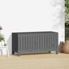 vidaXL Garden Storage Box Grey Solid Pine Wood Medium Garden Storage Box