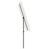 vidaXL Garden Umbrella Sand White Polyester, Aluminum 6.6 x 4.9 ft
