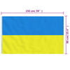 vidaXL Ukraine Flag Blue and Yellow 68D Polyester 35.4 x 59.1 in Tough