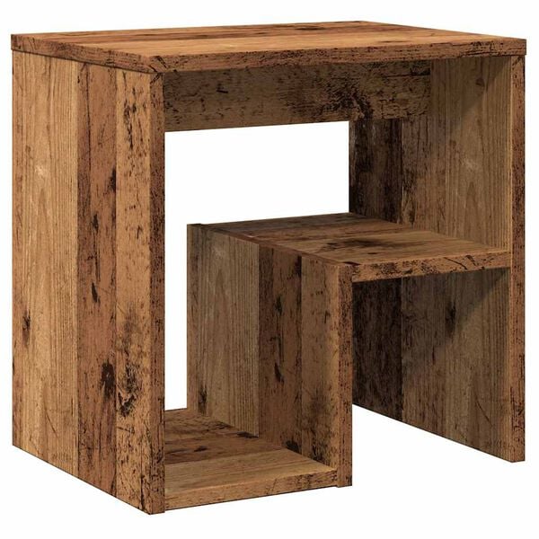 vidaXL Bedside Cabinet Old wood Engineered wood 15.7x11.8x15.7 in