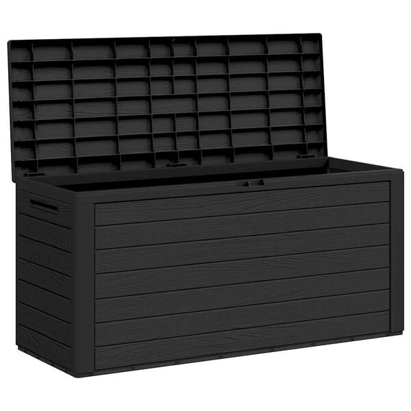 vidaXL Storage Box Anthracite Polypropylene 45.7 x 17.3 x 21.7 in