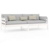 vidaXL Day Bed White Solid pine wood 31.5x79.0 in