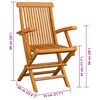 vidaXL Patio Chairs with Royal Blue Cushions 2 pcs Solid Teak Wood