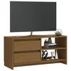 vidaXL TV Cabinet Honey brown Solid pinewood Small Storage TV Cabinet