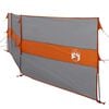vidaXL Camping Windbreak Grey and Orange 192.9x48.4" Waterproof