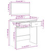 vidaXL Dressing Table Brown Oak Engineered Wood, Glass Medium