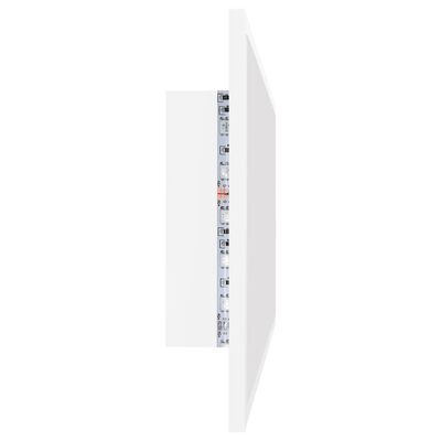 vidaXL LED Bathroom Mirror White 35.4"x3.3"x14.6" Chipboard