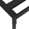 vidaXL Garden Coffee Table Black Powder-coated steel Small Durable