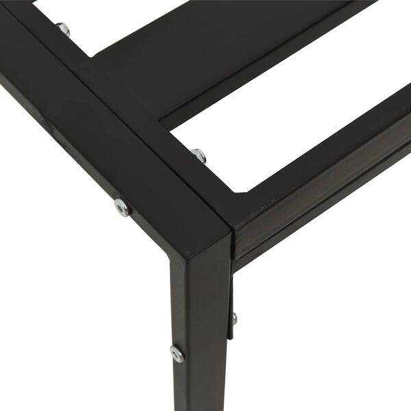 vidaXL Garden Coffee Table Black Powder-coated steel Small Durable