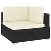 vidaXL Patio Sofa Black Powder-coated steel Medium Adjustable Feet