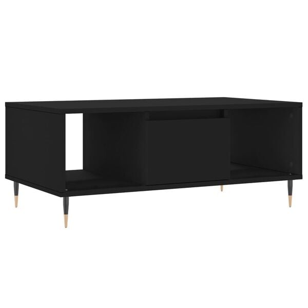 vidaXL Coffee Table Black Engineered Wood Medium Coffee Table