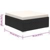 vidaXL Patio Furniture Black Poly Rattan Large Removable Covers