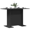 vidaXL Dining Table Black Engineered wood Dining Table Rectangular