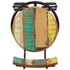 vidaXL Bar Stool Set of 2 Multicolor Solid reclaimed wood, iron Standard
