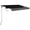 vidaXL Freestanding Manual Retractable Awning 118.1"x98.4" Anthracite