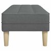 vidaXL Bench with Cushion Dark Grey 44.49 x 22.44 x 15.35 in Fabric