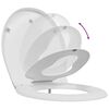 vidaXL Toilet Seat White 17.52 x 14.69 x 1.69 in Duroplast