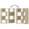 vidaXL Corner Bookcase Sonoma oak Engineered wood 4-Tier Corner Bookcase