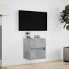 vidaXL TV Wall Cabinet Concrete gray Engineered wood Medium