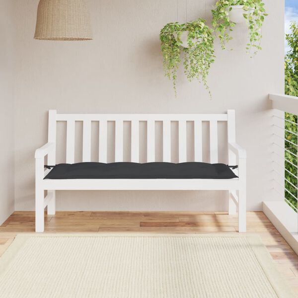 vidaXL Garden Bench Cushion Black Oxford fabric 59.1 x 19.7 x 2.8 in