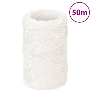 vidaXL Boat Rope Full White 0.08 " 164.0 ' Polypropylene