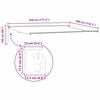 vidaXL Awning Manual White 177.17" x 118.11" Metal