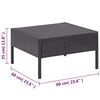 vidaXL Garden Lounge Set Black PE (polyethylene) rattan, powder-coated steel