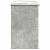 vidaXL Desk Concrete Gray Engineered Wood Medium Desk Rectangular